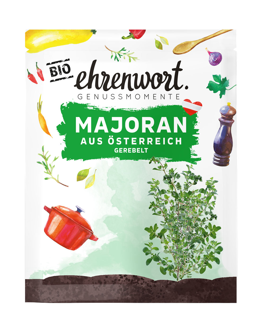 Ehrenwort Majoran aus Ă–sterreich gerebelt Briefchen Produktabbildung